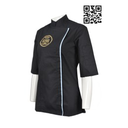 KI086 tailor made slim fit uniform catering chef french snap buttons uniform hotel supplier hk  monogrammed chef coat KI086 tailor made slim fit uniform catering chef french snap buttons uniform hotel supplier hk  monogrammed chef coat